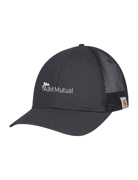 Carhartt Dark Grey Canvas Trucker Cap w/A.I.M. Mutual Logo