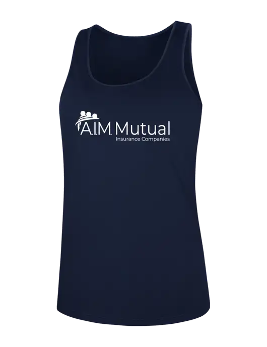 Womens Navy PosiCharge Competitor Racerback Tank w/A.I.M. Mutual Logo