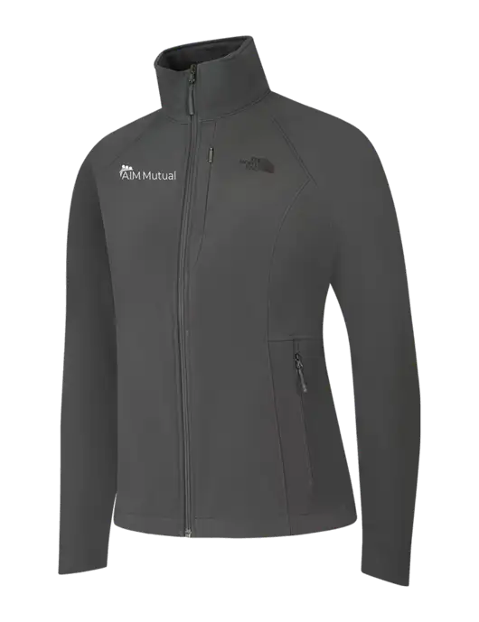 North Face Womens Medium Grey Apex Barrier Soft Shell Jacket  w/A.I.M. Mutual Logo