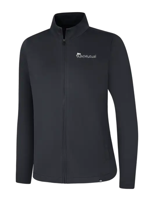 TravisMathew Womens Black Coveside Full-Zip w/A.I.M. Mutual Logo