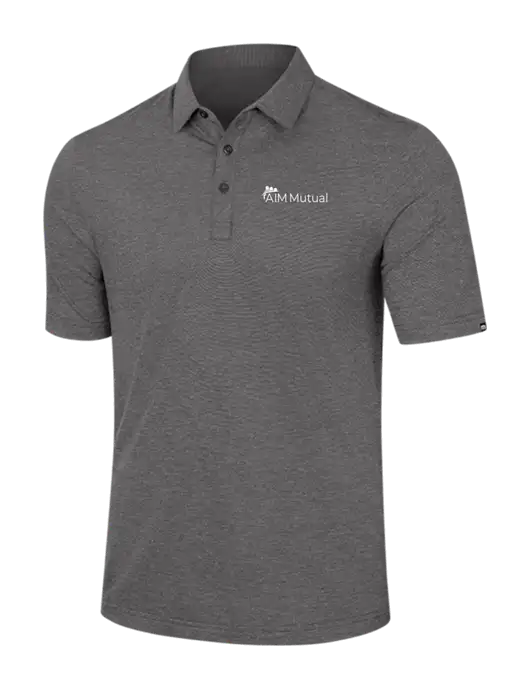 TravisMathew Dark Grey Heather Sunnyvale Polo w/A.I.M. Mutual Logo