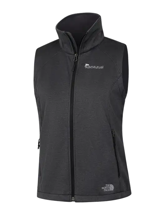 The North Face Womens Dark Grey Heather Ridgewall Soft Shell Vest  w/A.I.M. Mutual Logo