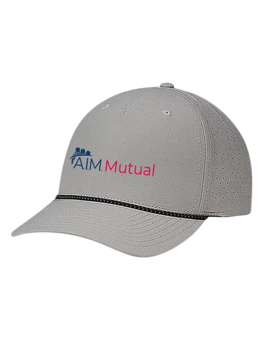 Richardson Laser Perf Performance Light Grey/Black-Grey Rope Cap w/A.I.M. Mutual Logo