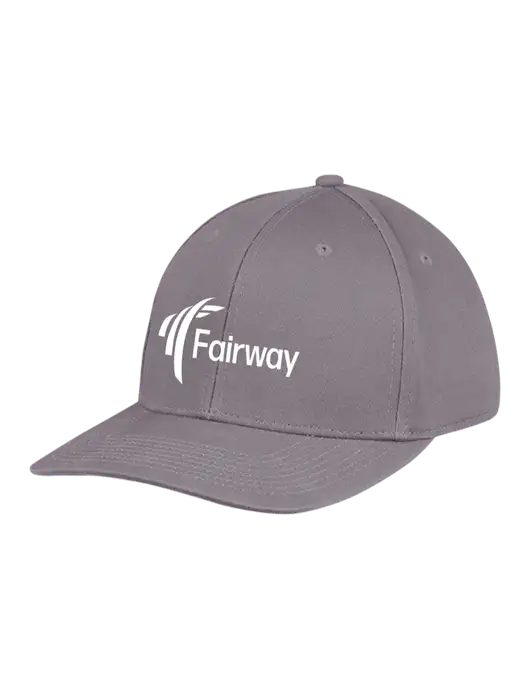 Premium Modern Structured Twill Charcoal Snapback Cap w/Fairway Logo