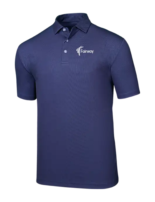 Callaway Birdseye Navy Polo w/Fairway Logo