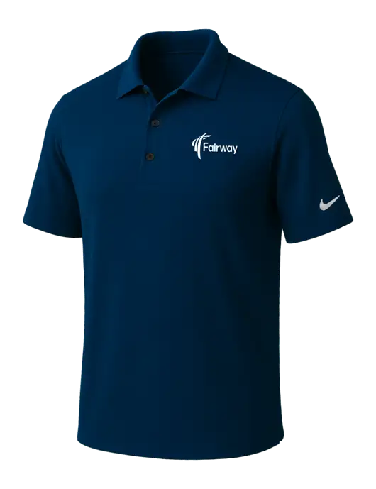 NIKE Navy Dri-Fit Micro Pique Polo w/Fairway Logo