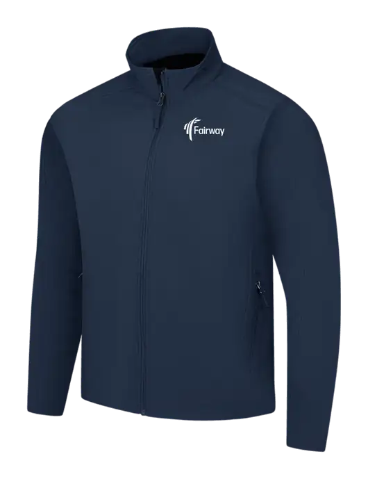 Navy Core Soft Shell Jacket w/Fairway Logo