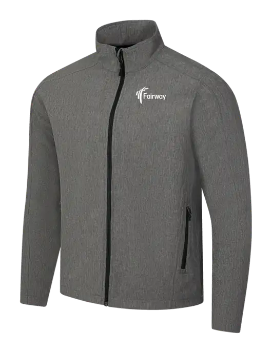 Medium Grey Heather Core Soft Shell Jacket w/Fairway Logo