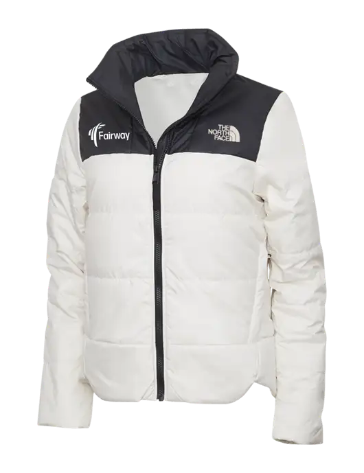 North Face Womens Vintage White Everyday Insulated Jacket w/Fairway Logo