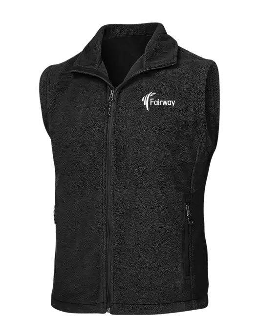 Black Fleece Vest w/Fairway Logo