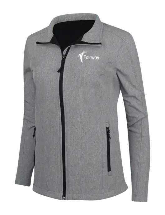 Medium Grey Heather Womens Core Soft Shell Jacket w/Fairway Logo