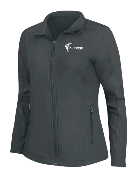 Charcoal Grey Womens Core Soft Shell Jacket w/Fairway Logo