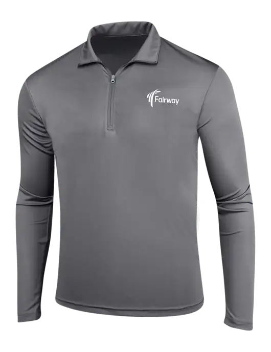 Medium Grey PosiCharge Competitor 1/4 Zip Pullover w/Fairway Logo