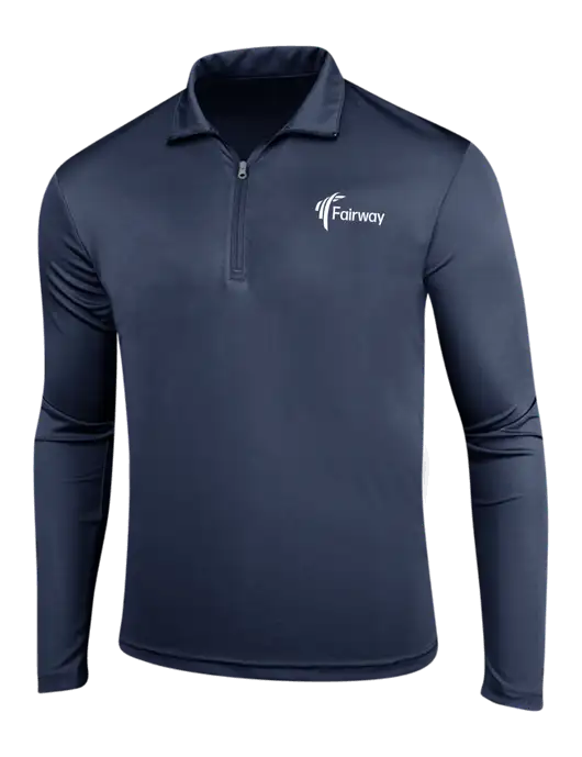 Navy PosiCharge Competitor 1/4 Zip Pullover w/Fairway Logo