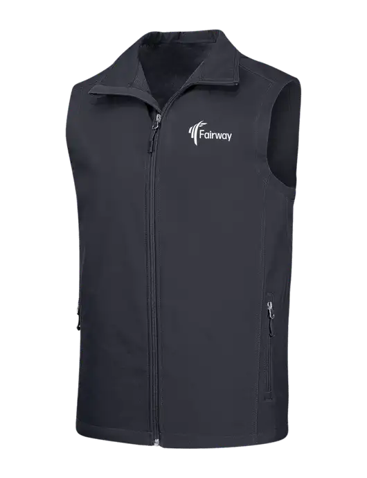 Dark Grey Core Soft Shell Vest w/Fairway Logo
