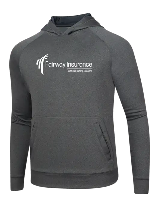 Tech Graphite Heather Fleece Hooded Sweatshirt w/Fairway Logo