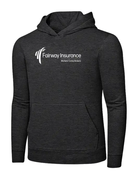 Dark Heather Grey 7.8 oz Ring Spun Hooded Sweatshirt w/Fairway Logo