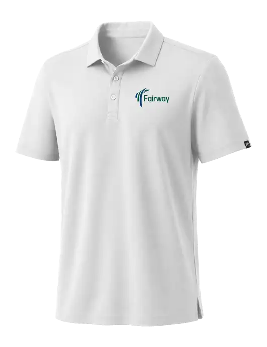 TravisMathew White Coto Performance Polo w/Fairway Logo