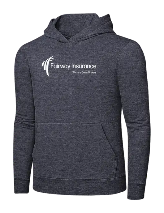 Heather Navy 7.8 oz Ring Spun Hooded Sweatshirt w/Fairway Logo