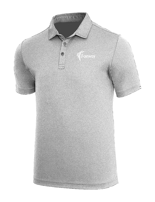 TravisMathew Medium Grey Heather Coto Performance Polo w/Fairway Logo
