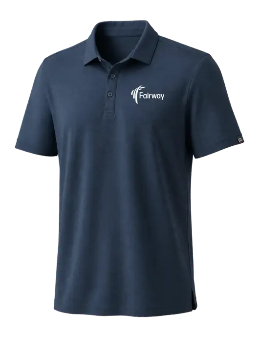 TravisMathew Navy Coto Performance Polo w/Fairway Logo