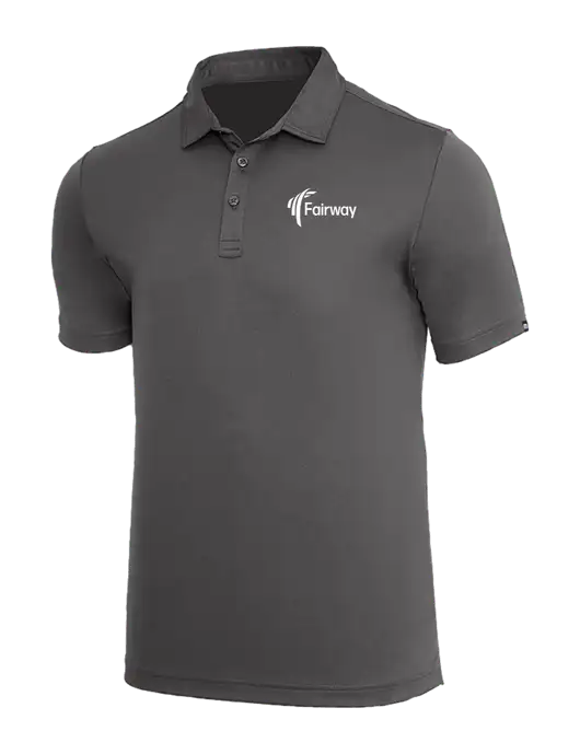TravisMathew Med Dark Grey Coto Performance Polo w/Fairway Logo