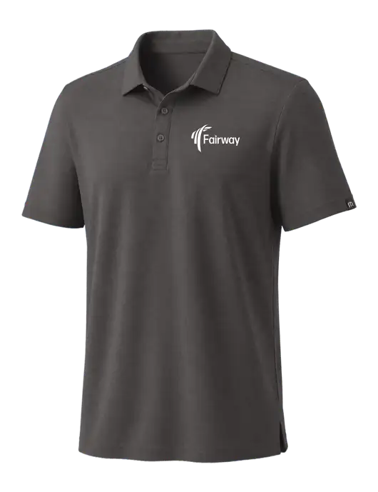 TravisMathew Med Dark Grey Coto Performance Polo w/Fairway Logo