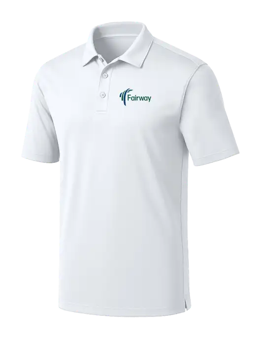 White Silk Touch Performance Polo w/Fairway Logo