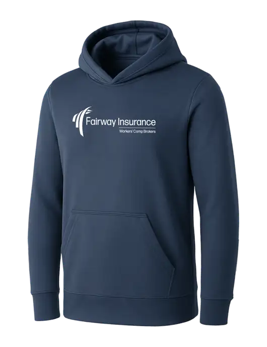 Womens Navy Core Fleece Pullover Hooded Sweatshirt w/Fairway Logo