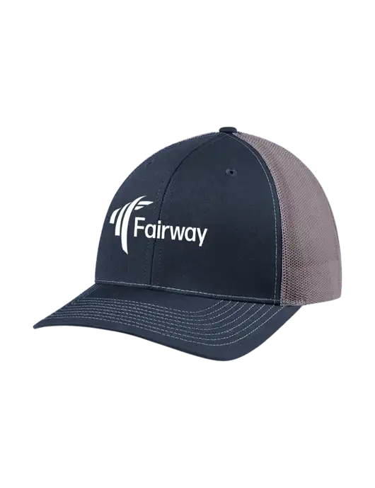Richardson Adjustable Snapback Original 112 Trucker Cap Navy w/Charcoal Mesh w/Fairway Logo
