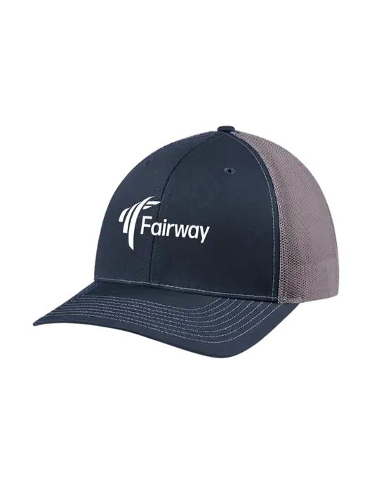 Richardson Adjustable Snapback Original 112 Trucker Cap Navy w/Charcoal Mesh w/Fairway Logo