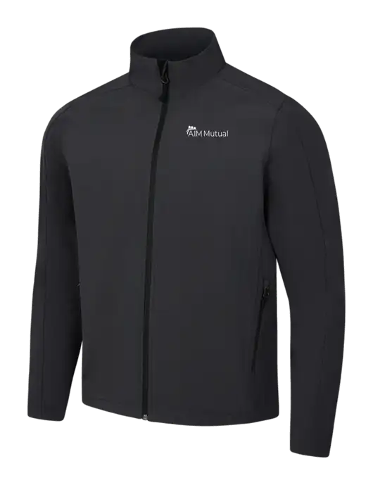 Black Charcoal Heather Core Soft Shell Jacket w/A.I.M. Mutual Logo