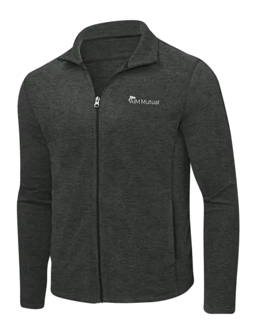 Charcoal Heather Microfleece Full-Zip Jacket w/A.I.M. Mutual Logo