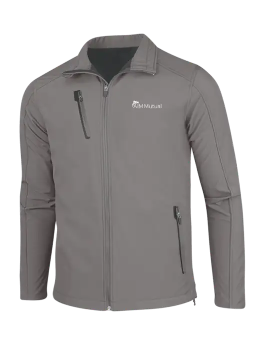 Medium Grey Welded Softshell Jacket w/A.I.M. Mutual Logo