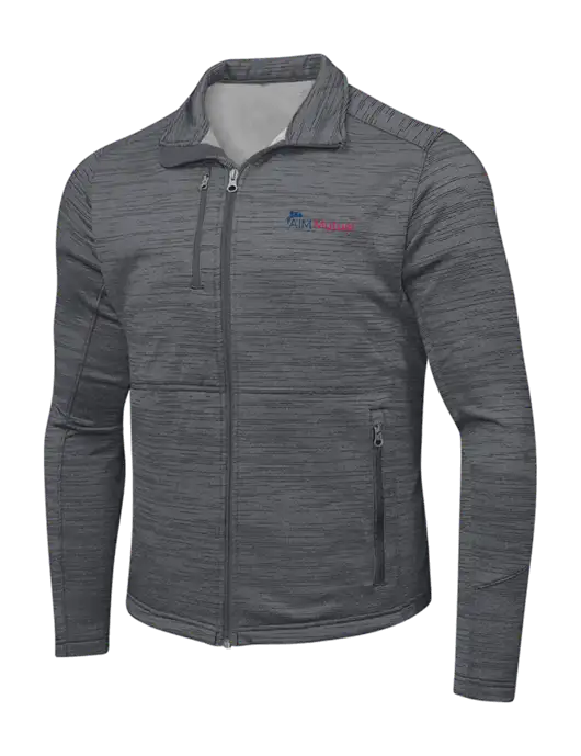 Medium Grey Digi Stripe Fleece Jacket w/A.I.M. Mutual Logo