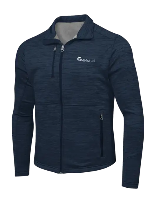 Navy Digi Stripe Fleece Jacket w/A.I.M. Mutual Logo
