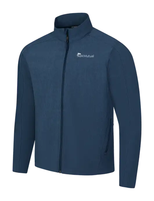 Navy Heather Core Soft Shell Jacket w/A.I.M. Mutual Logo