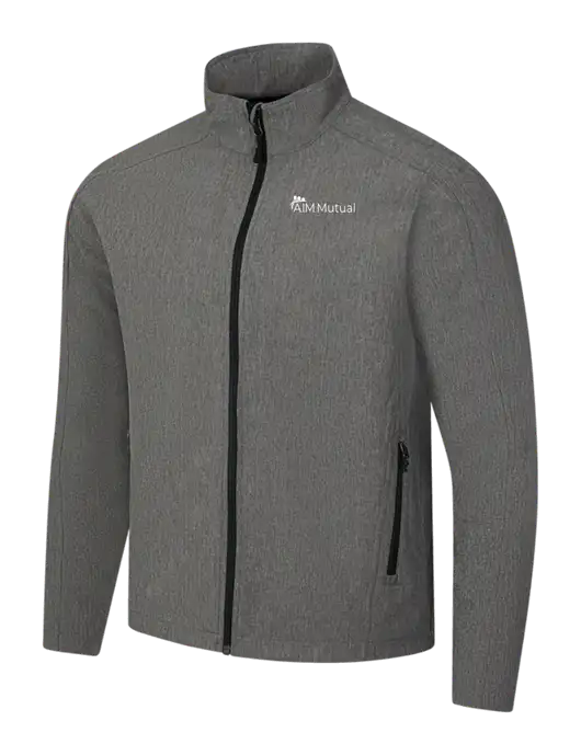 Medium Grey Heather Core Soft Shell Jacket w/A.I.M. Mutual Logo