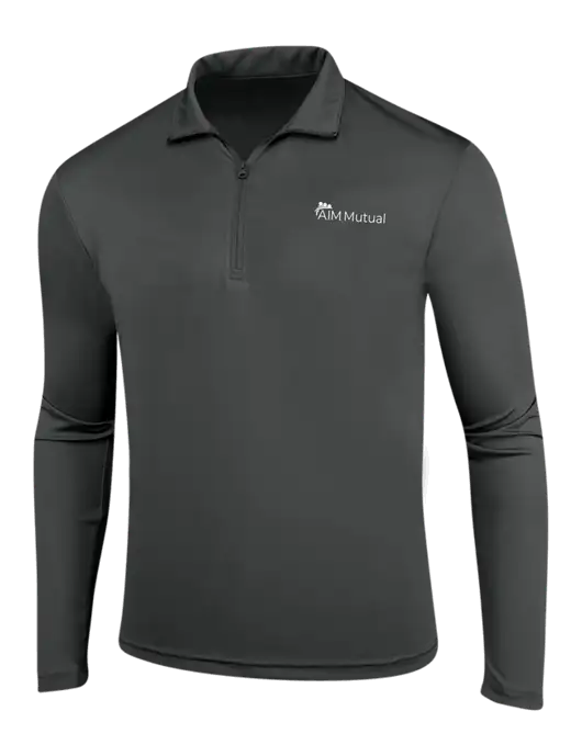 Dark Grey PosiCharge Competitor 1/4 Zip Pullover w/A.I.M. Mutual Logo