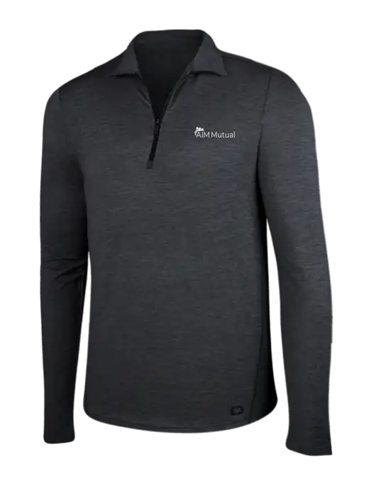 OGIO Blacktop Heather Endurance Force 1/4 Zip w/A.I.M. Mutual Logo