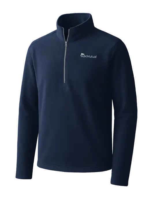 Navy Microfleece 1/2 Zip Pullover w/A.I.M. Mutual Logo