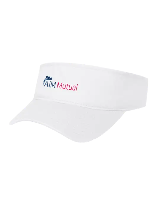 White Cap Visor w/A.I.M. Mutual Logo