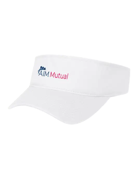 White Cap Visor w/A.I.M. Mutual Logo