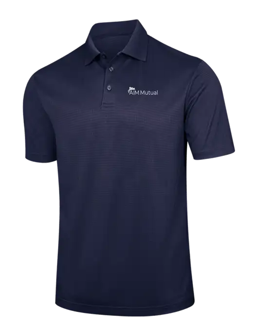 Navy Performance Fine Jacquard Polo w/A.I.M. Mutual Logo