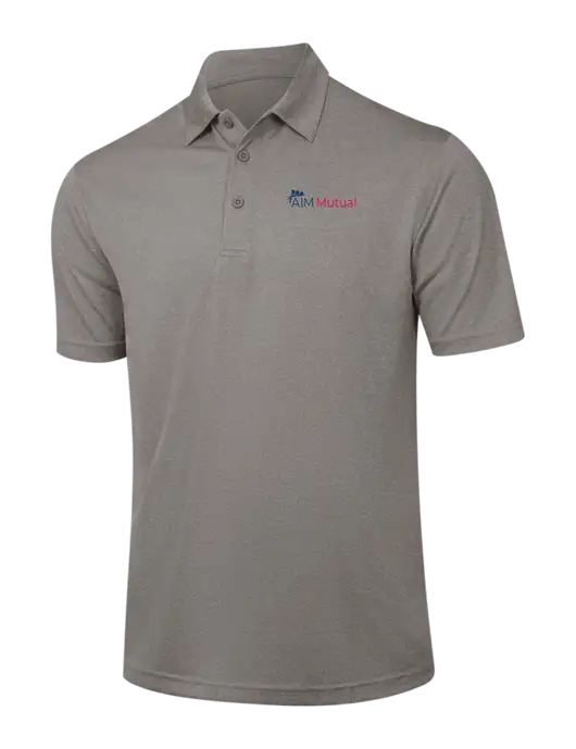 Medium Grey Heather Contender Polo w/A.I.M. Mutual Logo