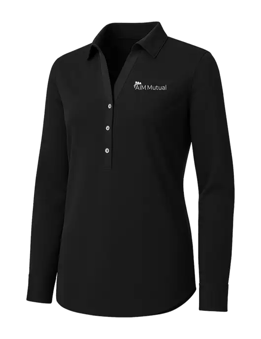 Womens Black City Stretch Shirt w/A.I.M. Mutual Logo