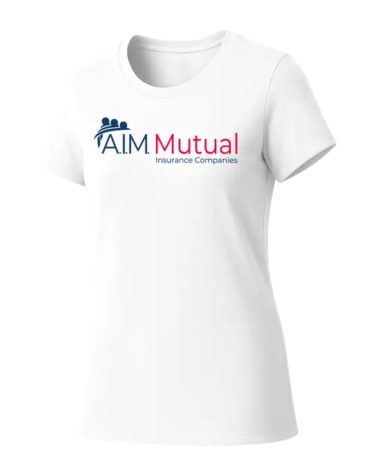 Womens Seriously Soft White T-Shirt w/A.I.M. Mutual Logo