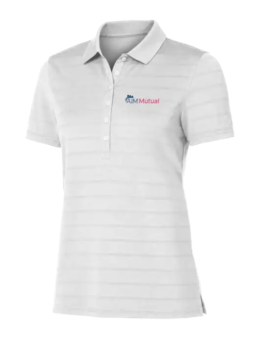 Callaway Womens Bright White Ventilated Polo w/A.I.M. Mutual Logo