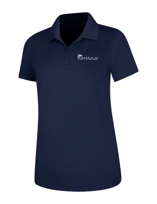 Dark Navy Womens Dry Zone UV Mesh Polo w/A.I.M. Mutual Logo