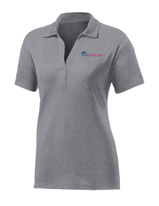 Womens Medium Grey Heather Contender Polo w/A.I.M. Mutual Logo
